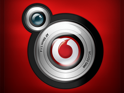 Vodafone Fotografik Icon app icon iphone lens photo vodafone