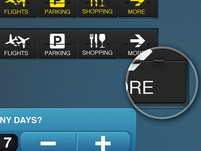 Brussels Airport Flightplanner - Menu detail app detail interface navigation retina