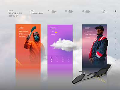 Weather App Concept design for Amptus Designs