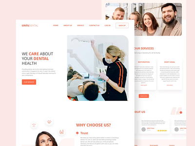 Dental Landing Page Exploration dental dentist design landing landing page landingpage medical prototype ui ui design uidesign web design webdesign website website design