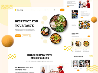 Madang - Food Landing Page animation business chef cuisine delivery eat food food delivery landing landing page landingpage recipe restaurant ui uiux web design website website design