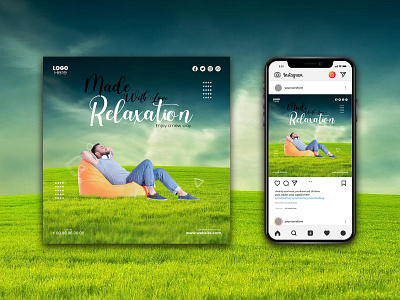 Relaxation Social Posts Design youtube