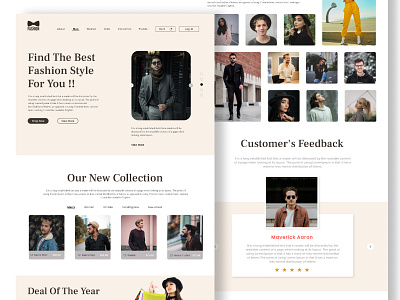 Fashion Brand Landing Page Design