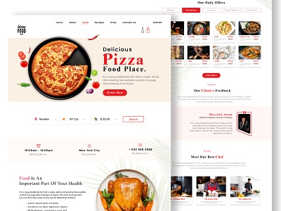 Restaurant One Page Landing Page Design