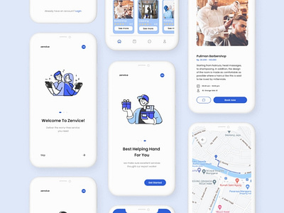 Zenvice Mobile App app design graphic design typography ui ux
