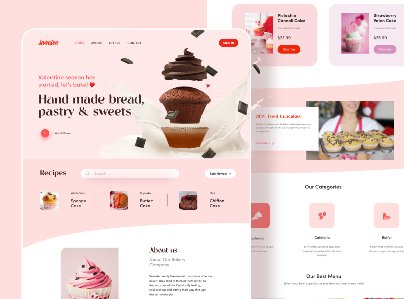 Bakery Website Design by Noushin Behyan on Dribbble