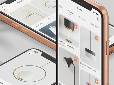 UX Design of a Lamp Online Store app ecommerce app lamp ui ux