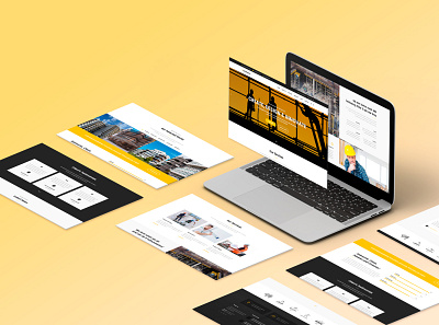 Construction company website design ui ux web