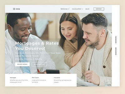 Mortgage & loan landing UI design ui ux web