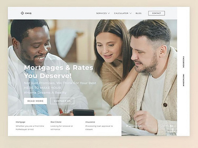 Mortgage & loan landing UI