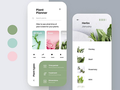 UI Design of a Plant Planner App