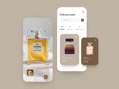 UI Design - Perfume Online Shop App app design ui ux uxui