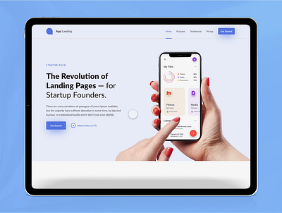 Mobile App Landing Page 📲 app design ui ux uxui web