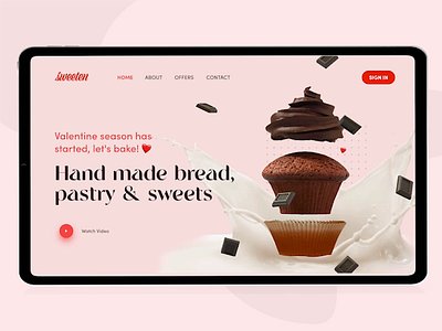Home-made bakery website app design ecommerce ui ux uxui web