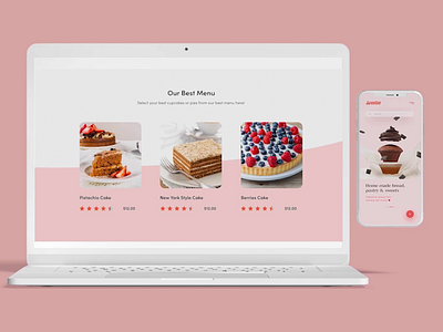 Home-made bakery shop website app design ui ux uxui web