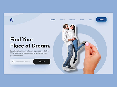 Real Estate landing page UI design app design realestate ui ux uxui web