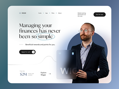 Financial App Landing Page app design financial ui ux uxui web