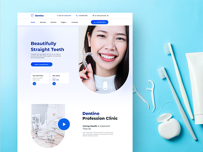 Dental clinic website dental care design ui ux uxui web