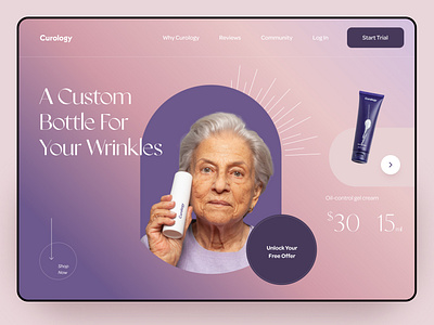 Skincare brand website UI Design