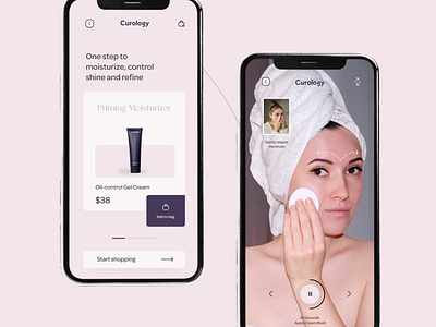 UI Design of Cosmetics Brand app cosmetics design skincare ui ux uxui