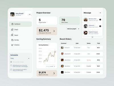 Project Management Dashboard UI Design