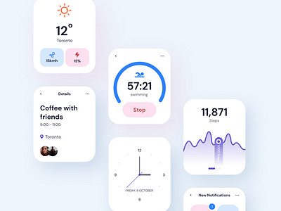 WatchOS UI Design concept for light mode ⌚️☀️