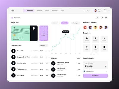 Financial management dashboard UI design