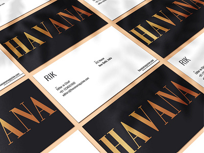 Havana Magazine business card v.2 brand identity branding business card cover design editorial fashion graphicdesign layout magazine typography