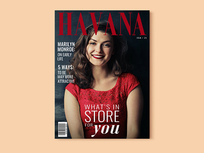 Havana Magazine Cover brand identity branding cover design editorial fashion graphicdesign layout magazine minimal typography