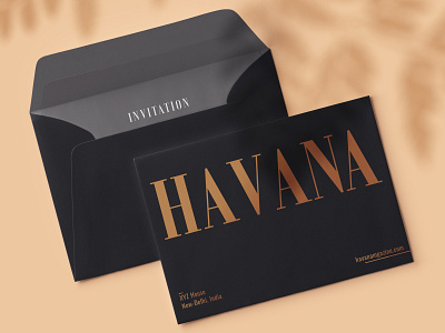 Havana Magazine envelope brand identity branding design editorial envelope fashion graphic design layout lifestyle magazine minimal typography