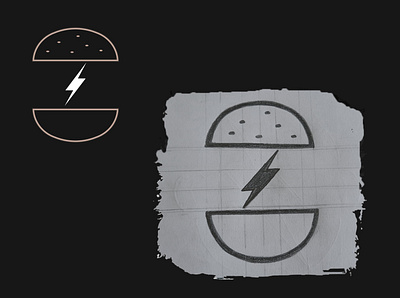 Frenzies Logo Sketch brand identity branding burger concept design food hand drawn logo logo design logotype restaurant sketch vector