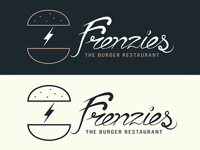 Frenzies Main Logo adobe illustrator brand burger concept food graphic design hand lettering identity lettering logo logo design logotype restaurant