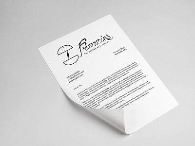 Frenzies Burger Letterhead