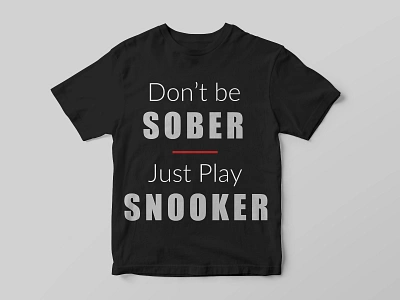 Snooker Shirt Design v.3 creative design freelance graphic design merchandise minimal sport t shirt type