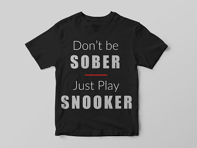 Snooker Shirt Design v.3 creative design freelance graphic design merchandise minimal sport t shirt type