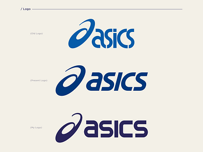 ASICS Logo redesign v.1 art direction asics brand identity branding concept design graphic design logo logo design logotype redesign sport
