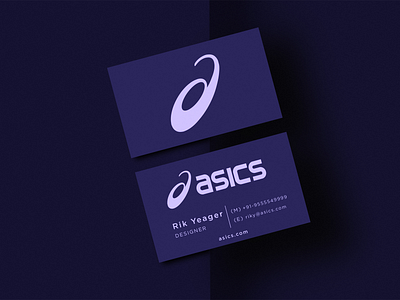 ASICS Business Card art direction asics brand identity branding business card concept design graphic design logo logotype packaging sport typography