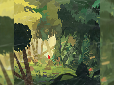 Test. Landscape Painting : Forest/No Birds birds design digitalpainting forest graphicdesign green illustration landscape