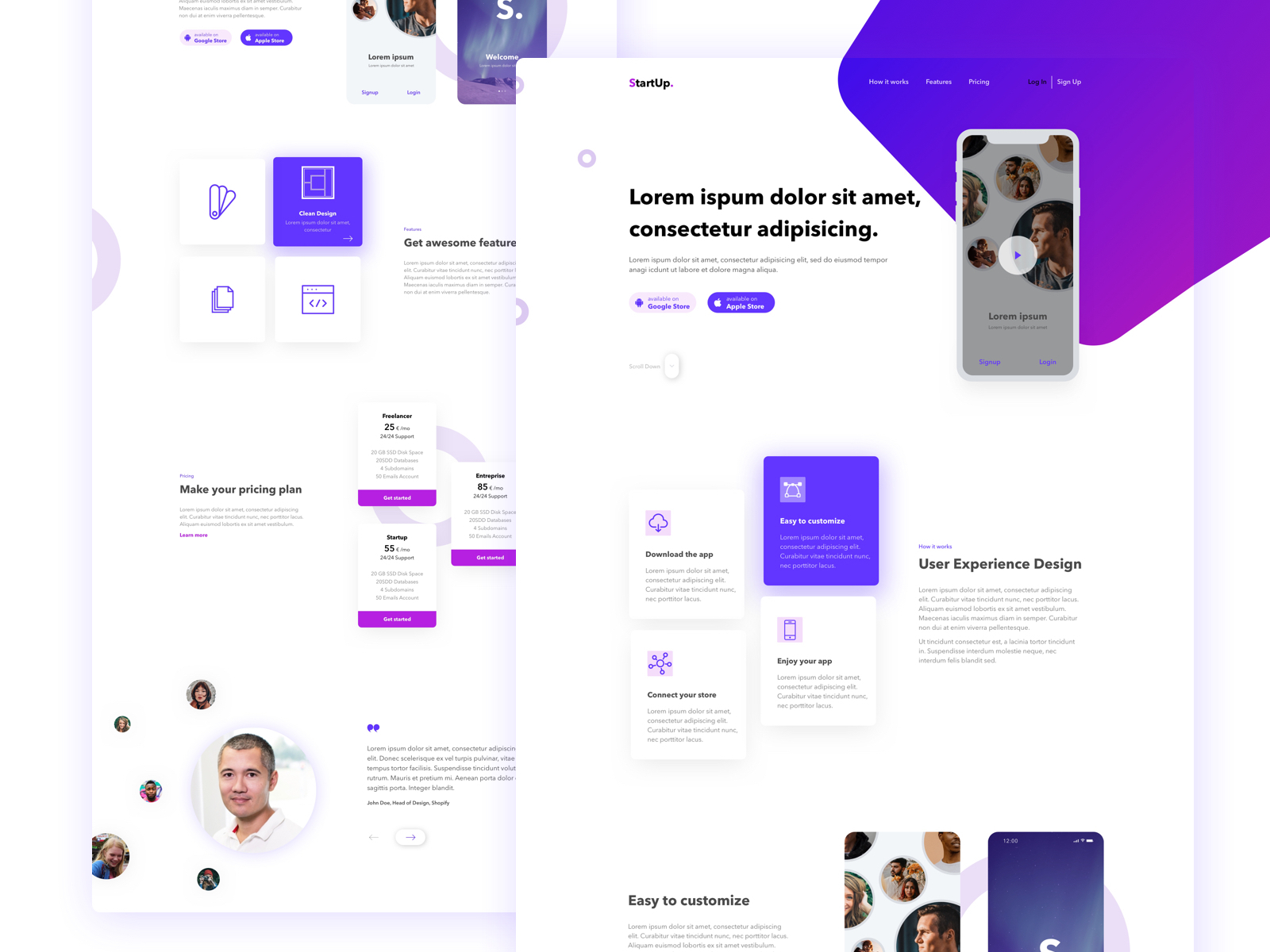 Landing page by Laura Daniel on Dribbble