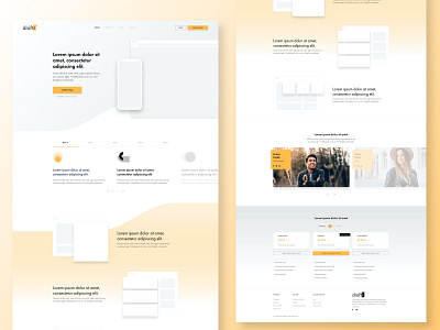 Draftr | Landing page app branding design fintech homepage landing ui ux design web website yellow
