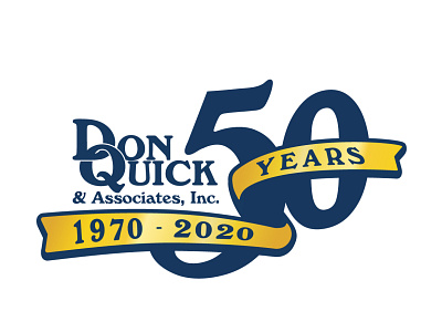 Don Quick Anniversary Logo 50 business anniversary logo ribbon
