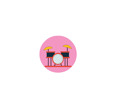 drums icon colored design drum icon illustration