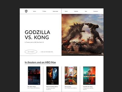 Website redesign — Warner Bros cinema media redesign site ui warner bros web web design website
