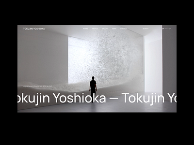 Tokujin Yoshioka. Main page. animation branding design graphic design interface motion graphics typography ui ux web website