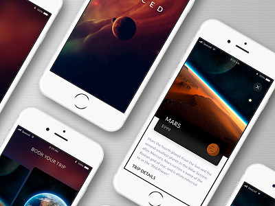 Spaced Challenge app challenge interface ios mobile space spaced ui ux