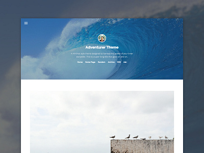 Tumblr Theme WIP hero menu open sans photography raleway theme tumblr typography