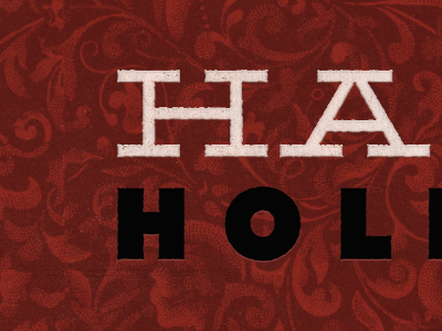 Ha Holi card deming ep floral futura holiday pattern texture