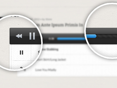 Player Detail audio gloss gradient loading player progress stagebloc texture theme web