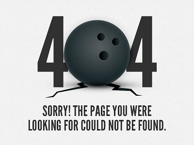 Strike 404 404 bowling cracks error graphic page photoshop site strike web
