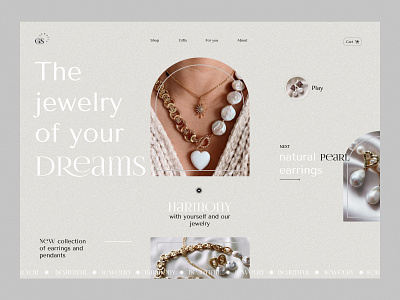 Jewelry website store branding design jewelry minimal store webdesign